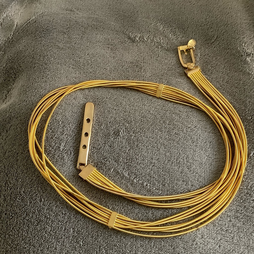 Vintage Motion East Gold Stretch Multi-Strand Belt